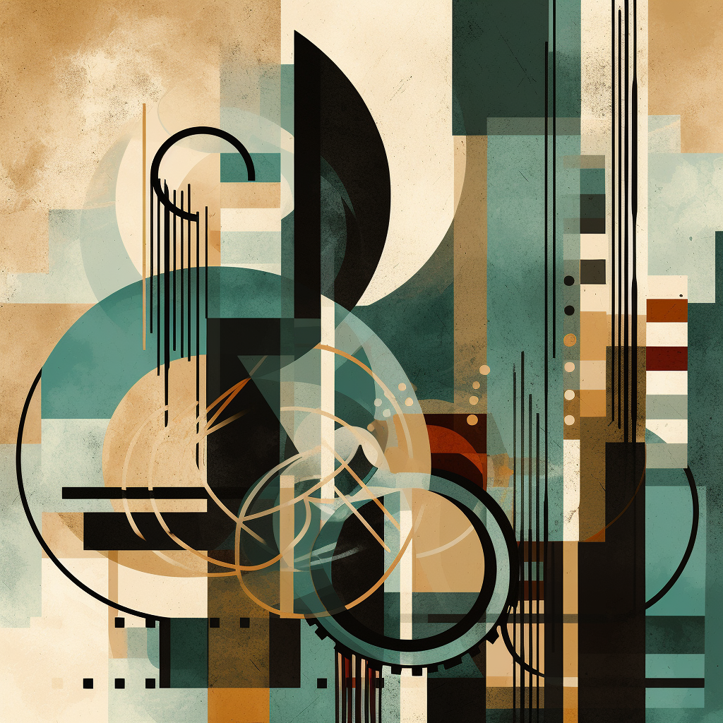 Abstract Art Deco Painting Print On A Luxury Stretched Canvas