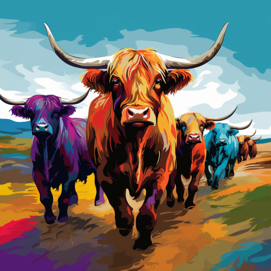 Canvas Print Highland Cow Deep Framed