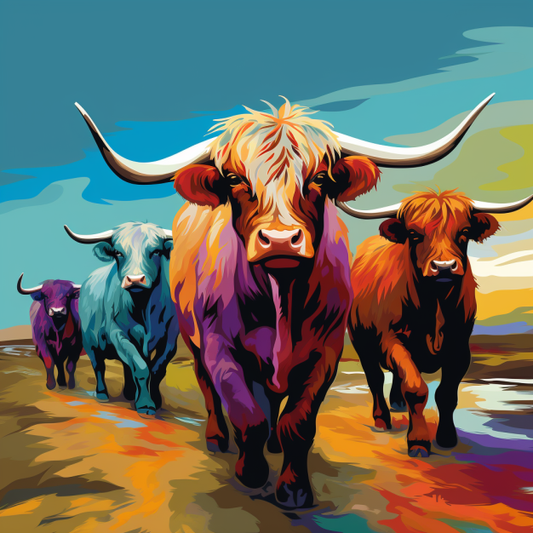 Canvas Print Highland Cow Deep Framed
