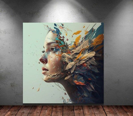Canvas Print Abstract Women Unique Deep Framed Artwork